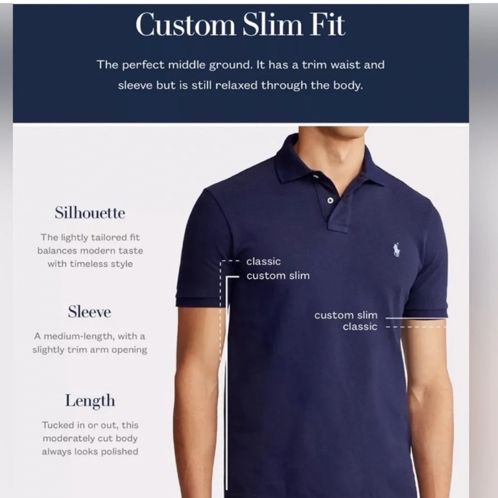 Polo Ralph Lauren Custom Slim Fit Big Pony Mesh Polo Shirt|White/Black, L - Picture 3 of 13